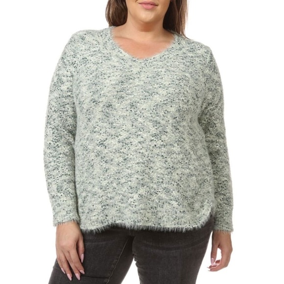 B11.15 NWT Skye’s the Limit Speckled Popcorn Sweater (Plus Size) 1X - Picture 2 of 10